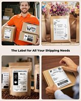Etiquetas Térmicas Directas Personalizadas de Fábrica, Resistentes a las Manchas, con Código de Barras y Detalles de Sabor para Estantes de Bebidas de Supermercado, 2x4 Pulgadas