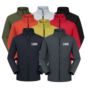 Veste d'hiver unisexe personnalisable avec logo, imperméable, coupe-vent, respirante, écologique, épaisse, en softshell, col montant, style décontracté, couleur unie - Product Image 6