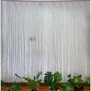 Rideau en macramé fait main extra large, style bohème, décoration murale pour mariage, toile de fond suspendue pour les mariages - Product Image 2