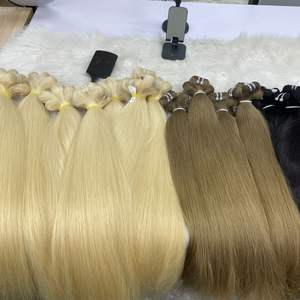 Extensiones de Cabello Humano Virgen Remy Chino, Onda Natural, Doble Trama, 100g, Origen Vietnam, Todos los Colores Disponibles - Product Image 2