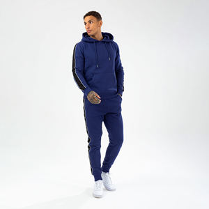 Combinaison de sport d'automne pour homme, pull à capuche et pantalon de survêtement en polaire pour l'entraînement physique, le jogging et la course à pied, vêtements de sport - Product Image 1