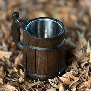 Epic Brews Merece Epic Mugs Jarra de cerveza de madera hecha a mano que transforma cada sorbo en una celebración - Product Image 1