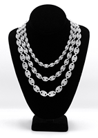 Chaîne cubaine Hip Hop Puff Mariner glacée en argent sterling 925 pour déclaration de mode de luxe unisexe d'Inde