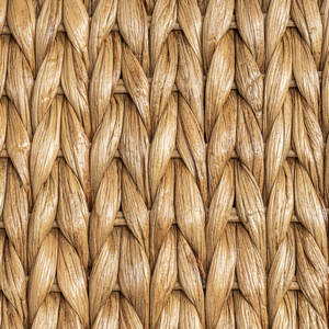 26.38\" Minimalist Hand-Woven Hyacinth/<b>Wood</b> Underbed Storage Bin with <b>Wheels</b> and Handles - Product Image 5