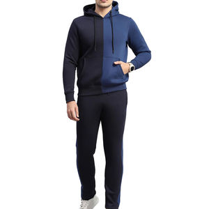 Survêtement unisexe à capuche surdimensionnée automne-hiver Logo personnalisé Ensemble vierge en polaire 100% coton et polyester Survêtements imprimés solides - Product Image 1