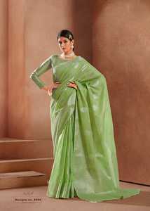 เสื้อผ้าอินเดีย Modal ผ้าไหมด้วยเงิน Zari ทอผ้าผู้หญิง Saree ชุดลำลองสำหรับการส่งออกทั่วโลกในราคาที่เป็นกลุ่ม - Product Image 5