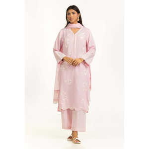 Conjunto de 3 Piezas de Traje Bordado en Tela de Algodón Suizo para Primavera/Verano IPSTD-44732 - Product Image 1