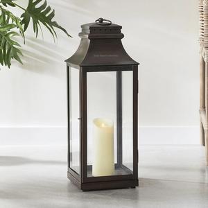 ชุดตะเกียงเทียนโลหะแก้วสีดำสไตล์อเมริกันชุดโคมไฟ2ชิ้นโคมไฟทรงสูงขนาดเล็กสำหรับตกแต่งบ้านและสวน - Product Image 4