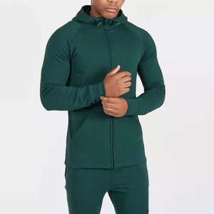 100% coton lourd polaire décontracté hommes survêtements meilleure vente survêtement ensembles hommes fermeture éclair à capuche - Product Image 5