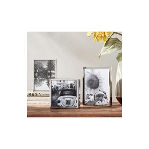 This Handcrafted Vintage Pewter Marble Design <b>Photo</b> <b>Frame</b> Offers a Refined Antique Touch to Any Space - Product Image 2