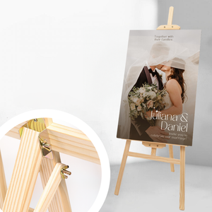 ป้ายไม้สำหรับงานแต่งงานแบบตั้งพื้น - Product Image 1