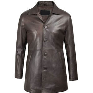 Nouveau manteau en cuir de style de rue pour hommes manteau en cuir pour hommes de qualité supérieure à prix abordable taille et couleur personnalisées pour hommes - Product Image 4