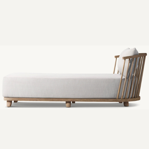 Chaise longue en teck avec un style moderne, meubles pour une personne, utilisation en extérieur, durable et de bonne qualité - Product Image 4