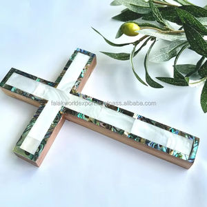 Wholesale Mother of pearl Inlay Holy <b>Wall</b> Cross Catholic <b>Wall</b> <b>Crucifix</b> Wood Cross Christmas <b>Wall</b> Decorative from Vietnam By FWE - Product Image 2