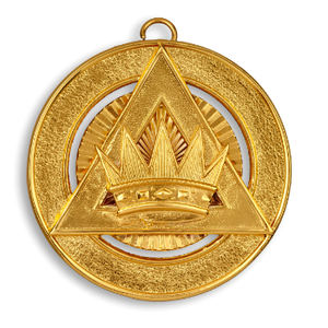 Collar de Joyería Masónica Chapado en Oro Royal Arch PZ 2025, Collar de Joyería Masónica en Venta - Product Image 1