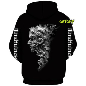 OEM เสื้อฮู้ดผู้ชายผ้าฝ้าย100% พิมพ์ลายโลโก้แบบกำหนดเอง - Product Image 2