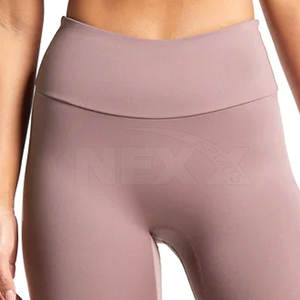 Fábrica de fabricación Scrunch Butt Leggings para mujeres Diseña tu propio logotipo Cintura elástica Color sólido Mujeres Yoga Leggings - Product Image 5