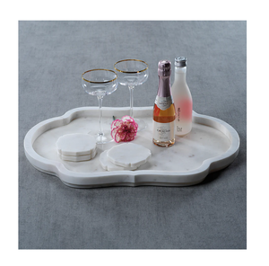 Plateau en marbre en forme de coeur Organisateur de plateau en marbre de qualité supérieure Excellent plateau de service en marbre Prix le plus bas - Product Image 2