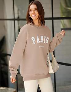 เสื้อวอร์มโอเวอร์ไซส์สำหรับผู้หญิงคอกลมแขนยาวเสื้อขนแกะลำลองมีฮู้ดลำลองเสื้อสวมหัวลายกราฟิกเสื้อกันหนาว2025แฟชั่นสำหรับผู้หญิง - Product Image 3