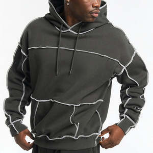 Sudadera con Capucha de Diseñador al por Mayor, Sudaderas Cortas Oversize de Alta Calidad 320g, Sudadera Corta Personalizada de Manga Larga Estilo Urbano para Hombre Tallas Grandes - Product Image 6