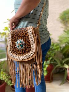 Bolsos con flecos de alta calidad de piel de vaca auténtica de estilo occidental, bolso bandolera de cuero elegante, bolsos bohemios, bolso Vintage elegante gitano - Product Image 5