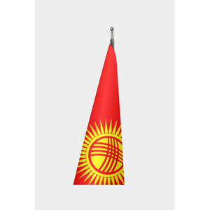 Official Kyrgyzstan Indoor <b>Flag</b>-Digital Printing Aluminum <b>Pole</b> Satin Nylon Plastic Polyester Vinyl Silk Automotive Insurance - Product Image 3
