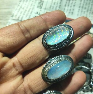 Maravilloso Topacio Azul Hydro 10x12mm piedra preciosa 925 anillo de plata esterlina joyería hecha a mano para regalo de pareja de San Valentín regalo de boda - Product Image 2