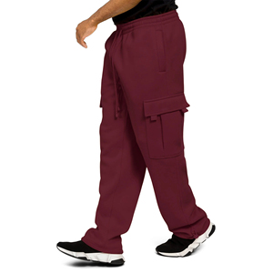 Streetwear personnalisé, pantalon droit de jogging décontracté, pantalon de survêtement lavé en polaire à impression bouffante 3D, pantalon cargo évasé empilé pour hommes - Product Image 1