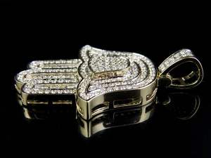 Hamsa จี้ฮิปฮอปมือแบบกำหนดเอง925เงินสเตอร์ลิงประดับเพชรโมอิสซานไนต์ความชัดเจน VVS - Product Image 2