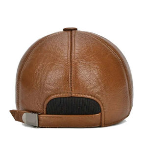 Gorro de Cuero Genuino Unisex para Invierno, de Alta Calidad y Precio Económico, Cálido, de Piel de Vaca, Personalizable, Ajustable, Informal, OEM - Product Image 2