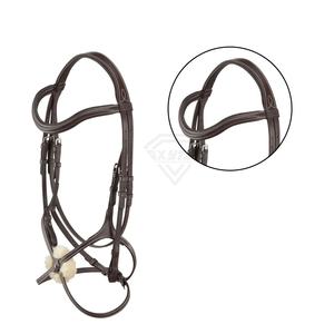 Équipement d'équitation de qualité supérieure Bride avec fourrure Bride de cheval en cuir de haute qualité Bride de cheval en cuir réglable - Product Image 6