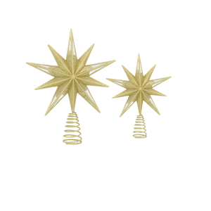 Décorations de Noël festives personnalisées par OEM ornements dernière étoile d'or de Topper d'arbre pour la décoration de Noël - Product Image 5