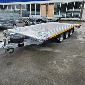 Remorque porte-voitures LED robuste 3000 kg GVM en promotion |   Plateau de chargement en acier galvanisé à double essieu, fabriqué aux États-Unis, prêt à être expédié - Product Image 1