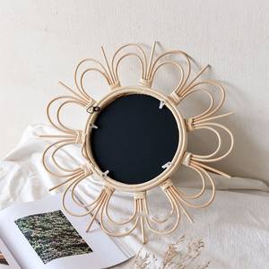 Espejos de ratán para decoración de pared, cristal de estilo moderno con logo grabado en todos los tamaños, duradero, de Vietnam, precio barato - Product Image 4