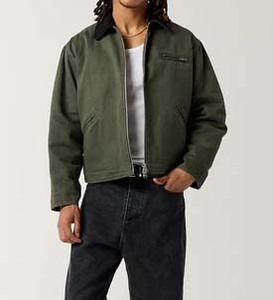 High Quality Plus Size Windproof Turn Down Collar Woven Cotton Men Custom Winter Outdoor Canvas Workwear <b>Jacket</b> - Product Image 3