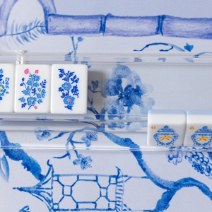 Venta al por mayor de fábrica Black American Mahjong Set 160 34mm Acrílico Mahjong Tiles Colorido Logo Patrón Mahjong Set - Product Image 4