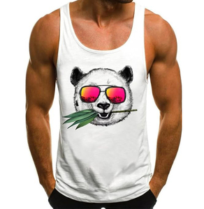 New Arrival Custom Men Tank <b>Top</b> Knitted Breathable High Street Style Polyester/Cotton <b>Low</b> MOQ for Online Sale - Product Image 1