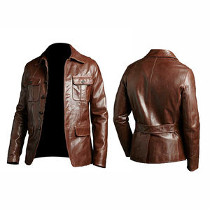 New Trendin' HIGH STREET Style Hombres Chaqueta de cuero Venta al por mayor Chaquetas de cuero para hombres - Product Image 6