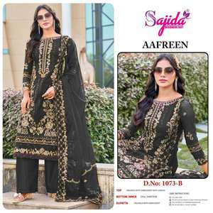 Salwar Kameez pakistanais en organza brodé en coton de qualité supérieure Catalogue complet pour vêtements de fête Tarif de gros Vêtements pakistanais indiens - Product Image 3