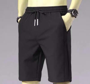 2025 hommes à la mode marque été Ultra-mince Shorts de sport Logo personnalisé broderie imprimé Design glace soie Style solide ample décontracté - Product Image 1