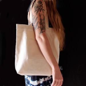 Sac fourre-tout décontracté en toile délavée, grande capacité, résistant à l'eau, sac tendance pour l'été et l'automne, fermeture ouverte, couleur unie - Product Image 2