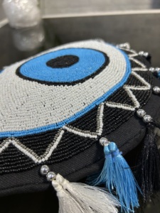 Pochette à fleurs en coton écologique pour femmes Nouveau design Fermeture à bouton légère et portable pour les mariages, les fêtes et les soirées - Product Image 2