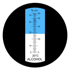 Réfractomètre à alcool ATC 0-80% pour whisky, brandy, vodka, gin, rhum, compensation automatique de la température, durable et précis - Product Image 4