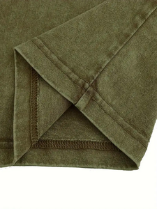 3pcs Hommes Lourds 100% Coton Vintage Washed T-Shirts Oversized Relaxed Fit Summer Casual Tees Soft Breathable Bangladesh - Product Image 5