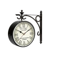 Horloge murale de la gare de fer Forme et taille personnalisées Horloge murale suspendue à un prix abordable