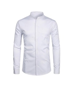 Camisa de vestir de hombre de alta calidad con logotipo personalizado, camisas de vestir con botones de moda transpirables formales de negocios de oficina - Product Image 3