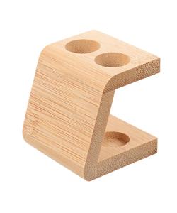 Porte brosse à dents en bambou 2 trous support en bois stylo affichage maquillage brosse support sourcil stylo support organisateur pour la maison - Product Image 1