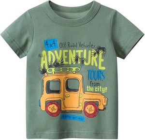 2024 High Quality 100% Cotton Printed Cute <b>Animal</b> Print and Letter 2-14 Years Short Sleeve T-shirts <b>for</b> Boy - Product Image 3