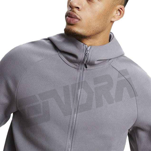 แจ็กเก็ตมีซิปมีฮู้ดสำหรับผู้ชายเสื้อออกกำลังกายกลางแจ้งเสื้อออกกำลังกายสไตล์มอเตอร์ไซด์มีฮู้ดเสื้อกันหนาวใส่เล่นกีฬาฤดูใบไม้ผลิฤดูใบไม้ร่วง - Product Image 2