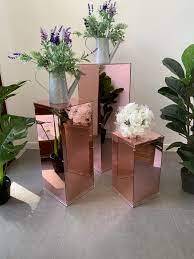 แท่นอะคริลิคตกแต่งกระจกสีโรสโกลด์อันน่าทึ่งกล่องตั้งโชว์แบบเปลี่ยนฝาได้และฐานได้สำหรับจัดแสดงสินค้าทุกประเภท - Product Image 5